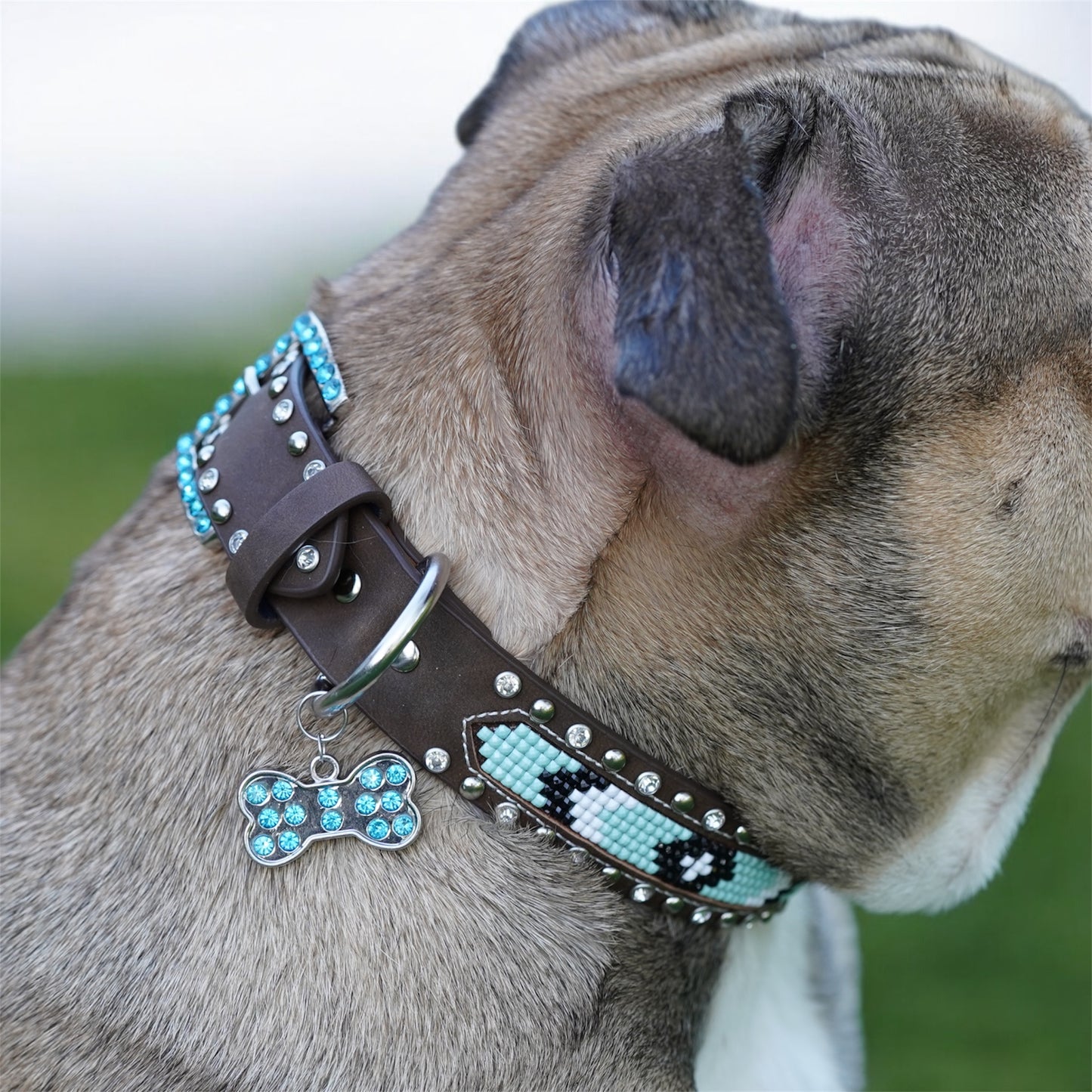 Trendy Dog Collars Beaded Leather Belts High Quality Craft Belts.